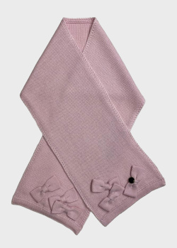 Детский розовый шарф Simonetta из смесовой шерсти, фото